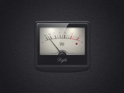 Vu Meter dark glossy meter vector vu