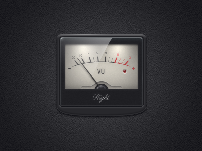 Vu Meter dark glossy meter vector vu