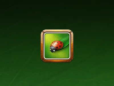Photos icon border display icon icons ios iphone4 ladybird leaf retina texture