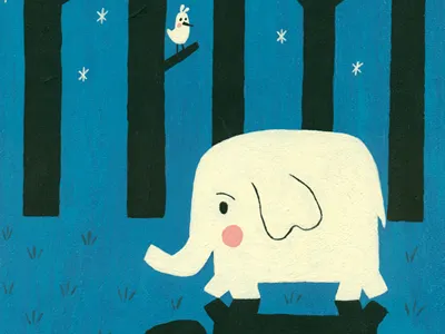 Ericbarclay Shadow childrens art etsy paint print