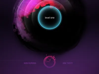 Non Humans Are Tasty - level map game gaming gradients scifi ui