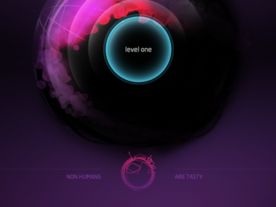 Non Humans Are Tasty - level map game gaming gradients scifi ui