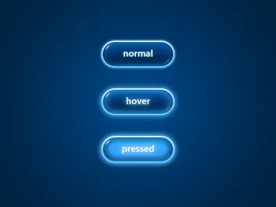 Neon buttons blue button neon