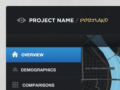 Mapping Project application dashboard mapping navigation