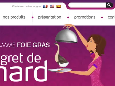 Arom Sud Ouest e commerce header navigation webdesign
