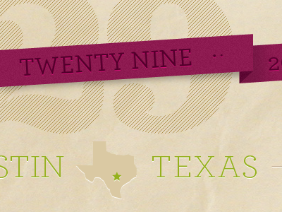 Date Ribbon austin date ribbon texas typography