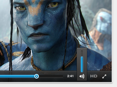 Video Player / Volume blue video player