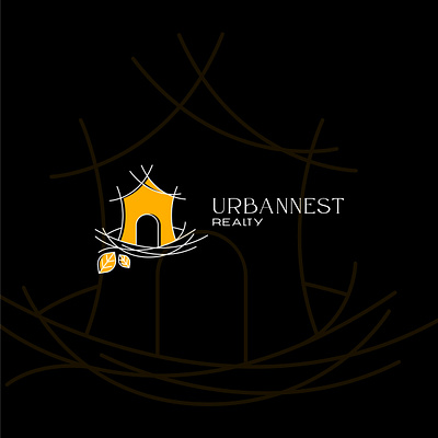 UrbanNest Realty: Modern Minimalist Home & Nest Icon Logo Design abstract brand identity branding design design logo graphic design icon illustration line line art logo logo design logo maker logo mark logos logotype minimal minimalist modern urban