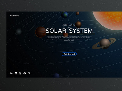 Cosmos Solar system web design branding cosmos design designer figma graphic design illustration logo minimalist design solar system ui vector