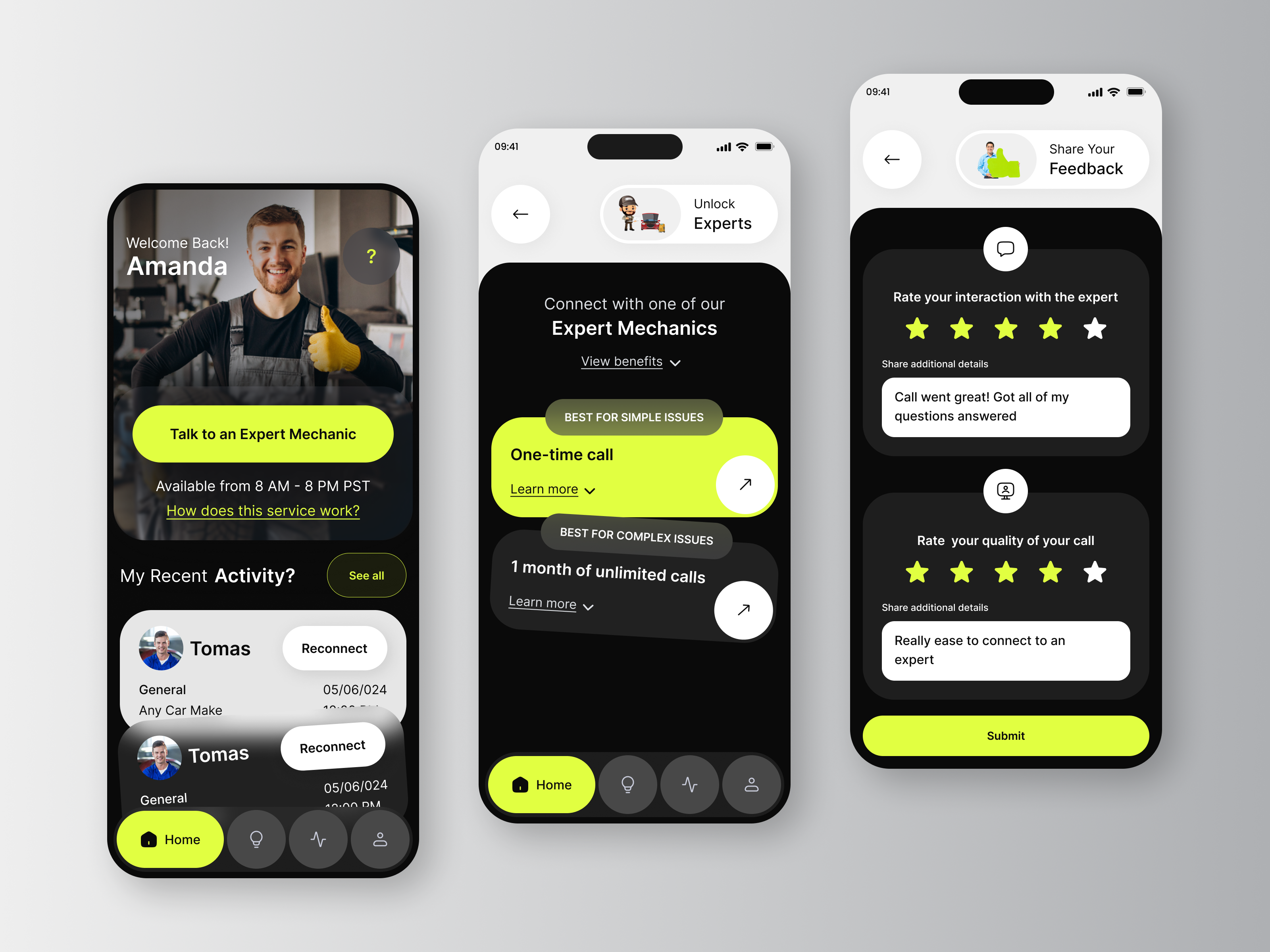 Example of Automotive Mobile App Design