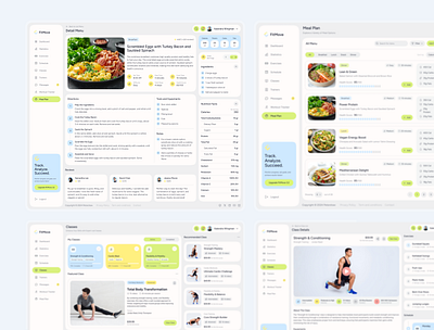 FitMove – Fitness Dashboard class details class schedule figma design figma template figma templates fitness app fitness dashboard fitness journey health and fitness meal plan ui meal planner template for fitness ui design ui inspiration ui showcase ui trends uiux design workout dashboard