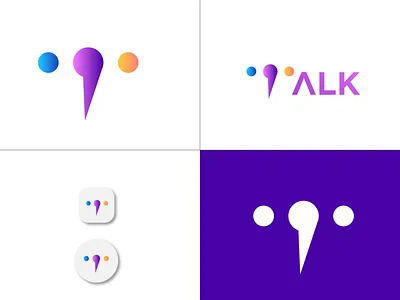 letter T talk Chat Logo Design business chat colorful communication company connect creative for sale identity letter t logo logos message simple t t talk talk