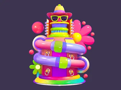 3D balloon toy 3d 3d animal 3d character 3d modeling animal balloon branding creative visuals cute design digital art graphic design illustration illustrations modern ui web design