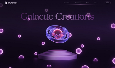 Abstract Art Website 3d ai sphere animation blender blender3d branding cinema4d dark theme edtech features fintech fyp galaxy graphic design motion graphics popular saas ui webapp website