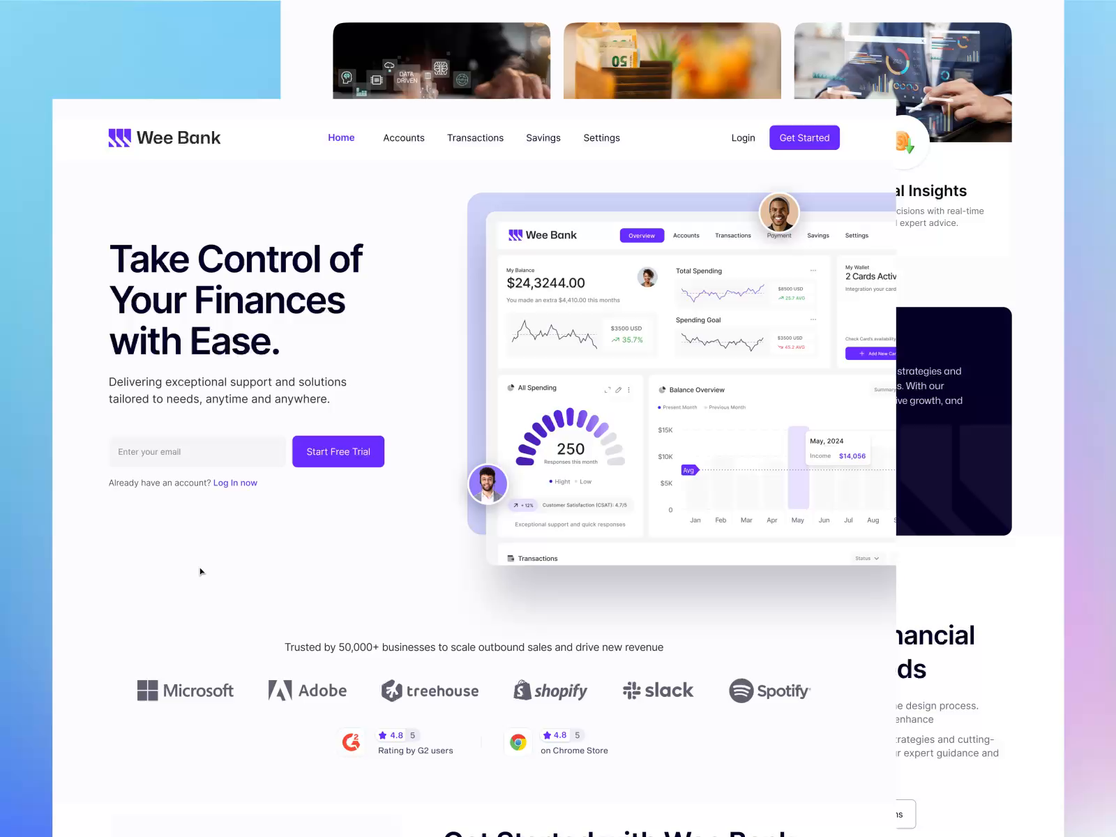 Example of Website UI Design (Home + 6 Subpages)