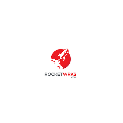 Rocket Works design logo rocket logo