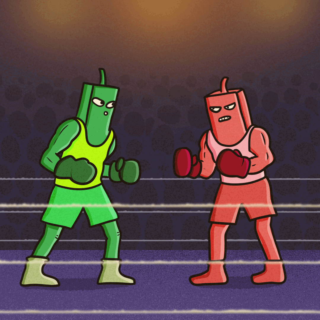 "Boxing the red" animation for a crypto currency project animation art boxing branding cartoon color pencil crypto design draw dream fun gif illustration memecoin project sport water ink