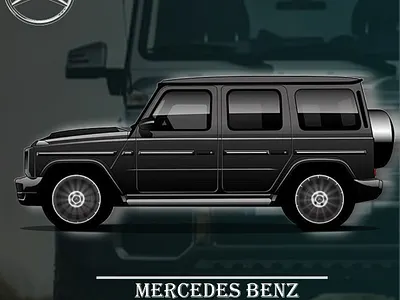 MERCEDES BENZ G500 minimalist poster branding graphic design