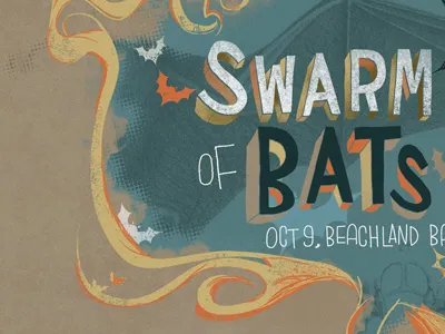 Dribbbbats illustration jeff rogers font merry typography
