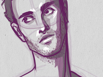 Stubble digital guy sketch