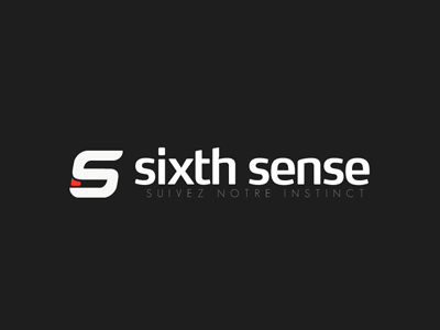 Sixth sense dark logo typographic