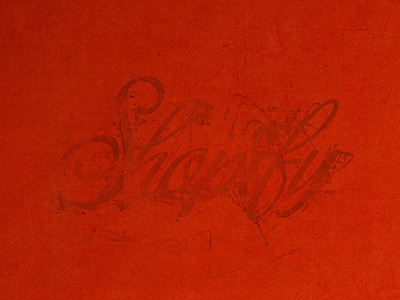 Shopify Wallpaper grunge red script