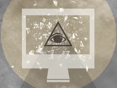 The all-seeing Computer design illustration political poster