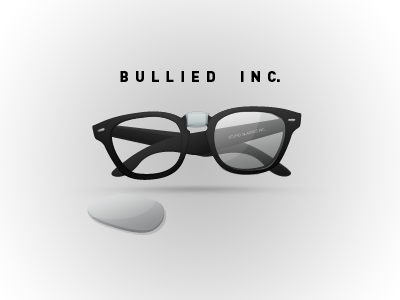 Bullied Inc. broken bullied bully funny glasses logo tape