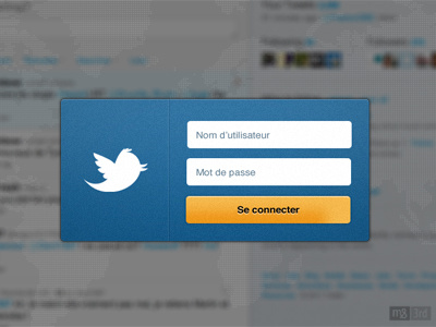 Twitter Connect form login twitter ui website