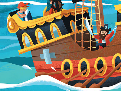 More PIRATES! illustration ocean pirates ship