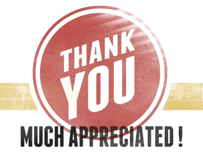 Thank You franchise bold noise type