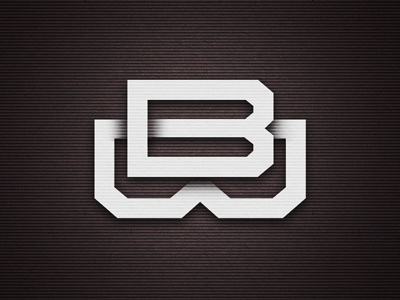 Brant Wynn Monogram brown lettering logo texture