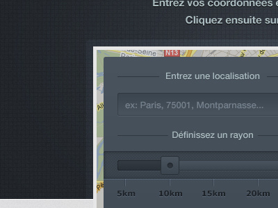 localization panel blue dark localization map scrollbar