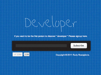 Developer 2011 copyright developer development facebook fb letter like mail newsletter signup subscribe sweetletter ©