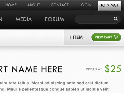 Product Page ecommerce shopping view cart