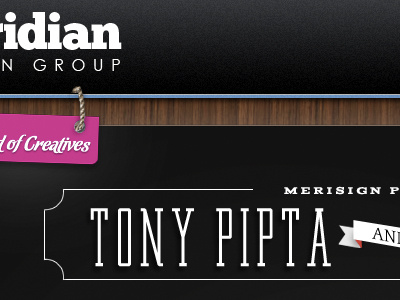 Website Redesign banner logo noise slab serif typography wood