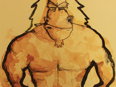Horrible Harris Horris characters concept fighter grafighters water color western