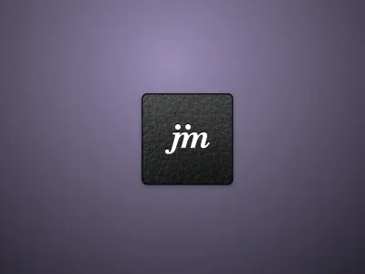 Jim Logo - polished concept leather logo purple