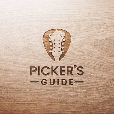 Logo Design Concept for Picker's Guide bluegrass brand branding design graphic design guitar guitarpick identity logo mandolin music musician pick