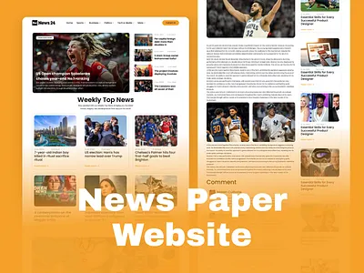 Rai News 24 - Portal News Landing Page article blog branding feed homepage news news landing page news portal news web news website newsfeed newspaper sports techwitpro ui uiux design web design website design