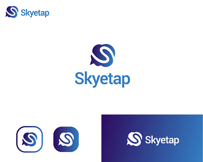 skyetap app branding chat design graphic design icon logo meeting modern technology videocall