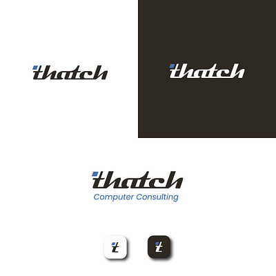 thatch branding computer design graphic design icon logo modern software technology