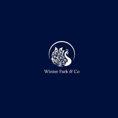 winterpark&co bird branding design graphic design logo modern peacock