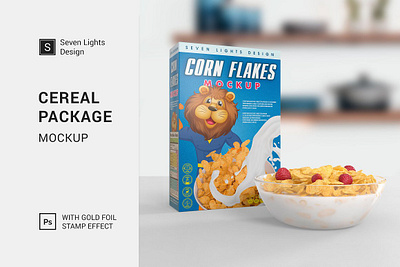 Cereal Package Mockup box breakfast calcium cereal cereal box cereal mockup cereal pack cereal package mockup corn corn flakes eating flakes food meal mockup morning nutritious oatmeal oats package mockup