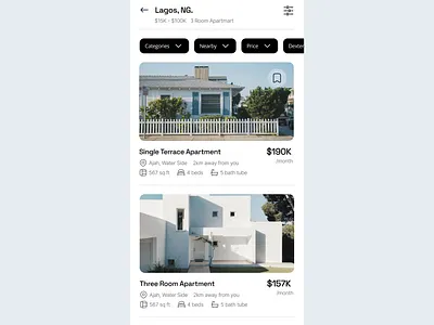 Urban Living: Apartment Finder App figma freelance mobile app mobile shot ui ui design uiux ux design