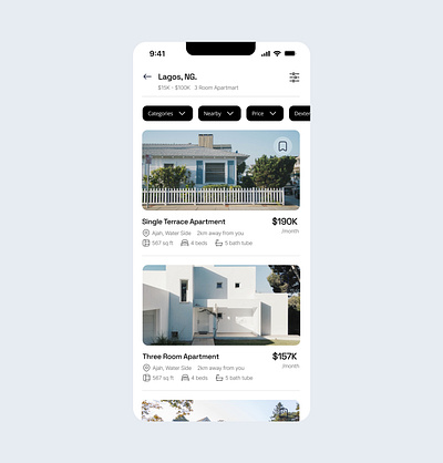 Urban Living: Apartment Finder App figma freelance mobile app mobile shot ui ui design uiux ux design