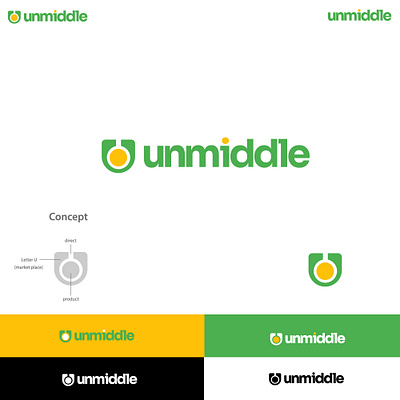 unmiddle branding design graphic design logo marketplace modern