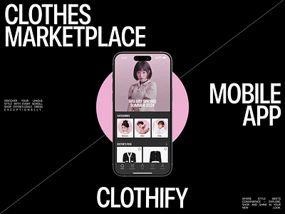 Clothify | Mobile app 3d animation graphic design mobile motion graphics ui uxui