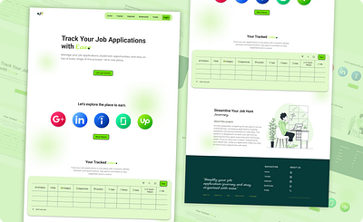 Job Tracker App Design: Simplifying Your Job Hunt Journey 🚀 app illustration jobtracker logo table typography ui website