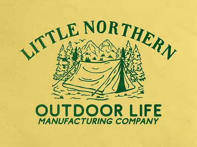 Little Northern Graphic Design adventure adventure branding branding camp camp brand camp branding camping camping hand drawn camping illustration hand drawn mountain mountain hand drawn nature illustration outdoor outdoor adventure vintage vintage camping vintage design wilderness wilderness design